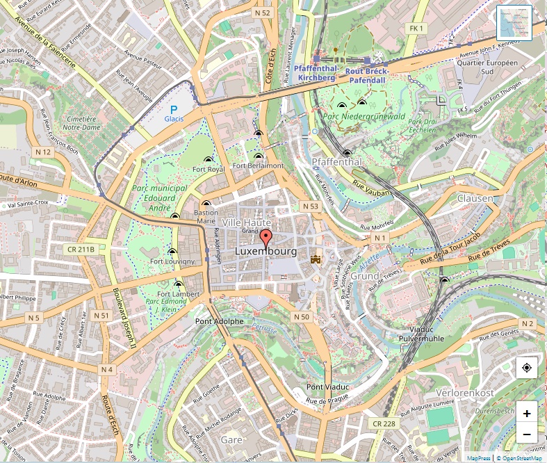 Luxembourg City Map