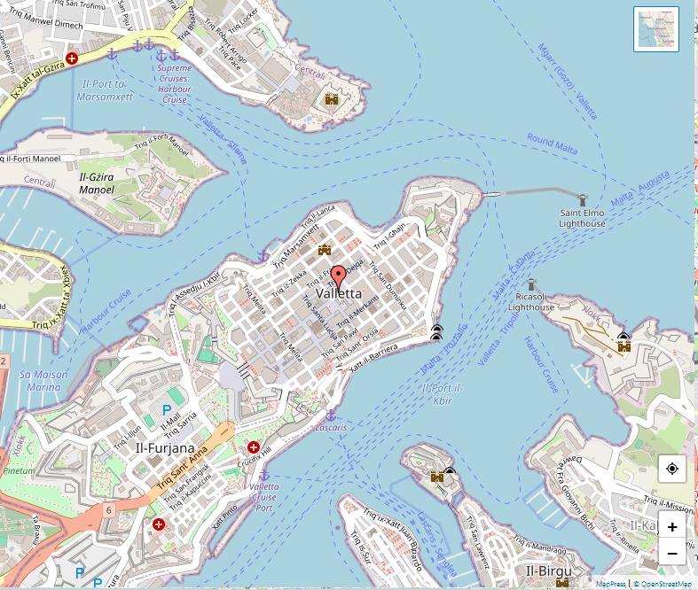 Valletta Map